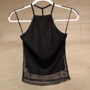 Garage Mesh Black Tank Top